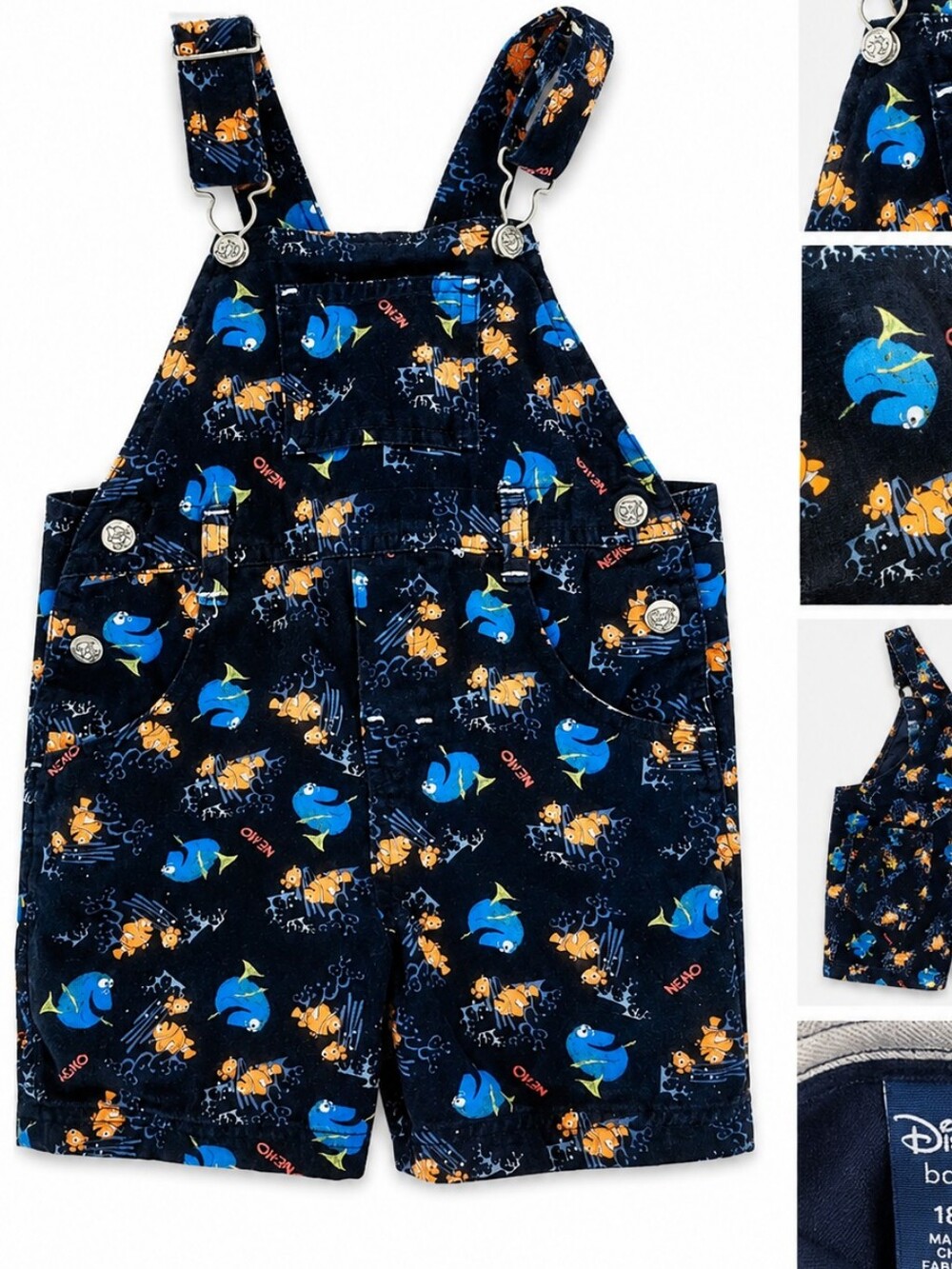 Disney Finding Nemo Overall Shorts Boys 3T